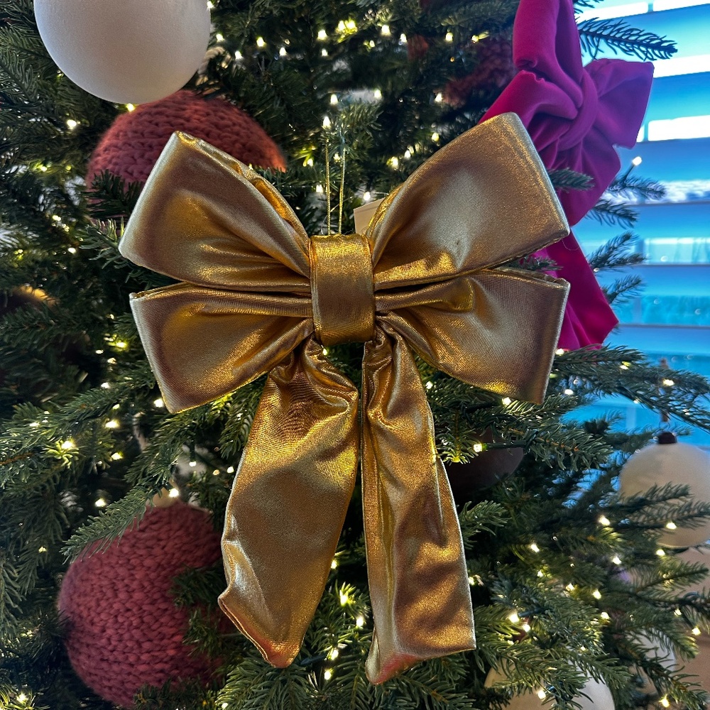Target wondershop Metallic gold bow small Christmas Holiday decor